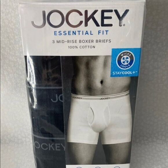 Jockey Other - JOCKEY 3 Men's Black Boxer Briefs Small (28-30)